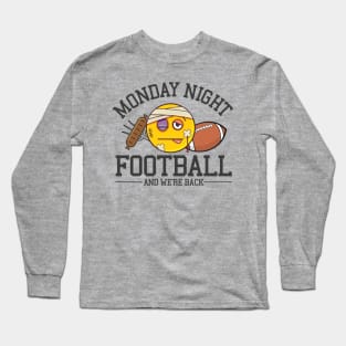 Monday Night Football Emoji Long Sleeve T-Shirt